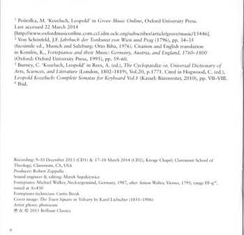 2CD Leopold Koželuh: Complete Keyboard Sonatas (Volume 1) 