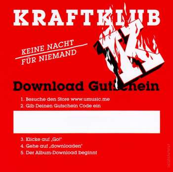 2LP KraftKlub: Keine Nacht Für Niemand CLR