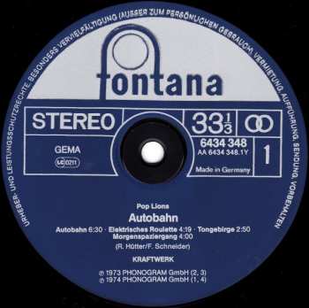 LP Kraftwerk: Autobahn