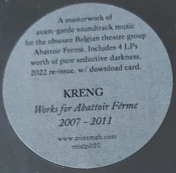 4LP/Dobozkészlet Kreng: Works For Abattoir Fermé 2007 - 2011 LTD