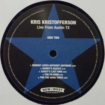 2LP Kris Kristofferson: Live From Austin TX