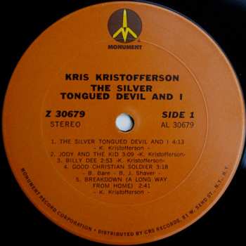 LP Kris Kristofferson: The Silver Tongued Devil And I