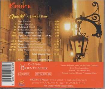 CD Kroke: Quartet - Live At Home 