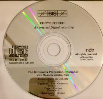 CD Lou Harrison: The Kroumata Percussion Ensemble 2 / Manuela Wiesler, Flute