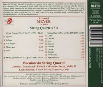 CD Krzysztof Meyer: String Quartet Nos. 9, 11 And 12