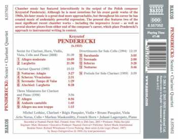 CD Krzysztof Penderecki: Sextet · Clarinet Quartet