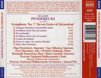 CD Krzysztof Penderecki: Symphony No. 7 'Seven Gates Of Jerusalem'