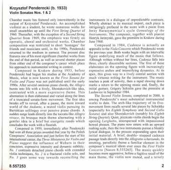 CD Krzysztof Penderecki: Violin Sonatas Nos. 1 And 2