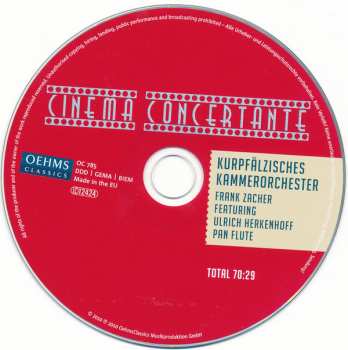 CD Kurpfälzisches Kammerorchester Mannheim: Cinema Concertante