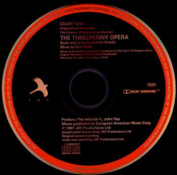 CD Kurt Weill: The Threepenny Opera - Donmar Warehouse Original Cast
