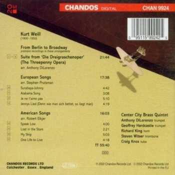 CD Kurt Weill: From Berlin To Broadway