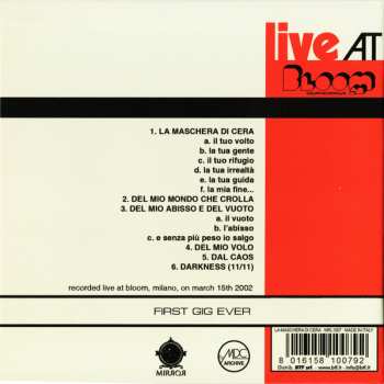 CD La Maschera Di Cera: Milano 2002