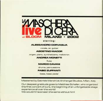 CD La Maschera Di Cera: Milano 2002