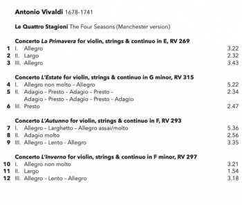 CD Antonio Vivaldi: The Four Seasons. Concertos For Bassoon And Violin la Tromba Marina.