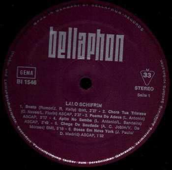 LP Lalo Schifrin & Orchestra: Lalo Schifrin