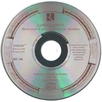 CD Ensemble La Fenice: Messe Pour Le Sacre De L'Empereur Matthias