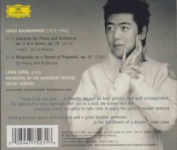 CD Sergei Vasilyevich Rachmaninoff: Piano Concerto No. 2, Paganini Rhapsody