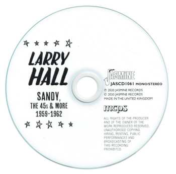 CD Larry Hall: Sandy, The 45s And More, 1959-1962 