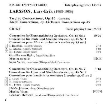 2CD Lars-Erik Larsson: Twelve Concertinos, Op.45
