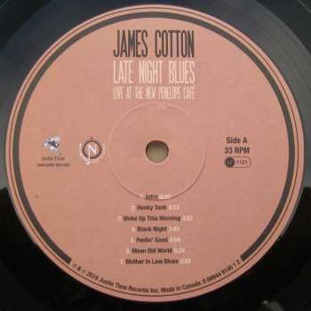 LP James Cotton: Late Night Blues (Live at The New Penelope Café)