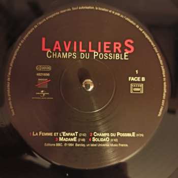 2LP Bernard Lavilliers: Champs Du Possible