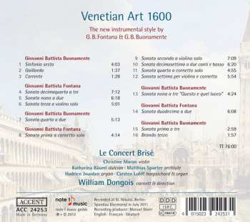 CD Le Concert Brisé: Venetian Art 1600 - The New Instrument Style By G.B. Fontana & G.B. Buonamente