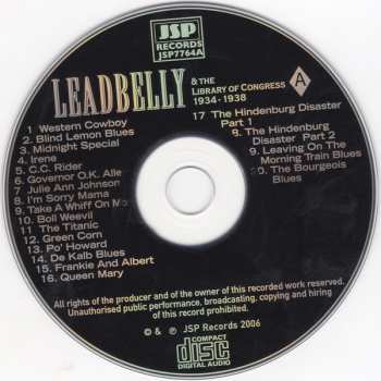 4CD/Dobozkészlet Leadbelly: Important Recordings 1934 - 1949