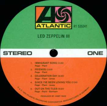 LP Led Zeppelin: Led Zeppelin III