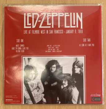 LP Led Zeppelin: Live At Fillmore West In San Francisco – January 9, 1969 CLR