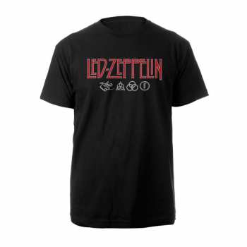 Merch Led Zeppelin: Tričko Logo Led Zeppelin & Symbols S