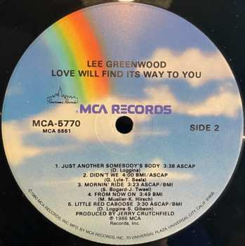 LP Lee Greenwood: Love Will Find Its Way To You