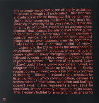 CD The Lee Konitz Quartet: Listen...Silent