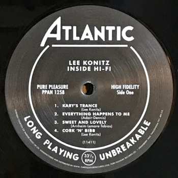 LP Lee Konitz: Inside Hi-Fi LTD