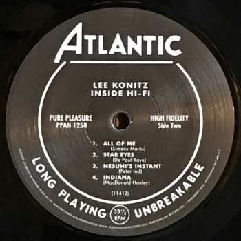 LP Lee Konitz: Inside Hi-Fi LTD