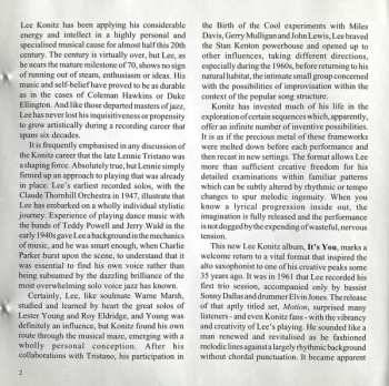 CD Lee Konitz: It's You