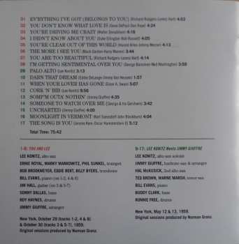 CD Bill Evans: You And Lee + Lee Konitz Meets Jimmy Giuffre 