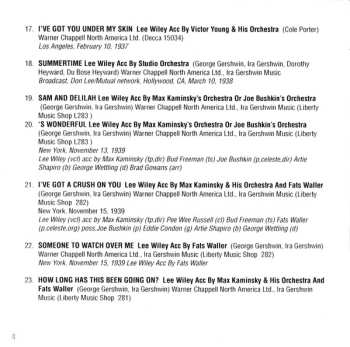 3CD Lee Wiley: The Lee Wiley Collection 1931-57