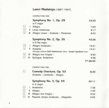 2CD Leevi Madetoja: Complete Symphonies, Comedy Overture, Suites From 'Okon Fuoko' & 'The Ostrobothnians'