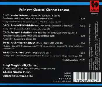 CD Luigi Magistrelli: Unknown Classical Clarinet Sonatas