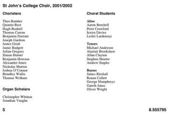 CD St. John's College Choir: Sacred Choral Music - An Easter Sequence / Crucifixus Pro Nobis