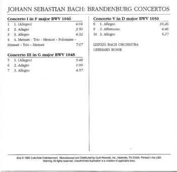 CD Gerhard Bosse: J.S. Bach BrandenBerg Concertos Nos.1•3•5
