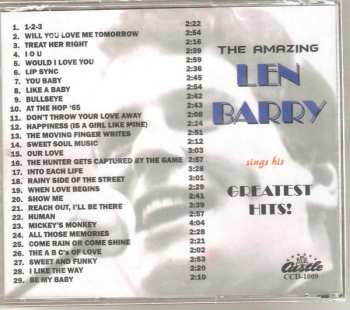 CD Len Barry: The Amazing Len Barry Sings His Greatest Hits