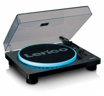 Audiotechnika Lenco LS-50LEDBK gramofon s reproduktory a LED osvětlením