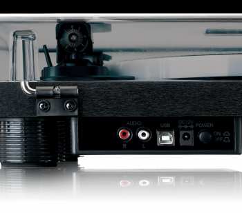 Audiotechnika Lenco LS-50LEDBK gramofon s reproduktory a LED osvětlením