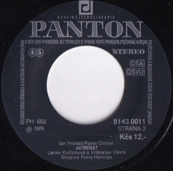 SP Vítězslav Vávra: Dvanáctkrát Pět Minut - Adresát