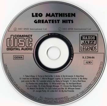 CD Leo Mathisen: Greatest Hits, Original Recordings 1941-1944