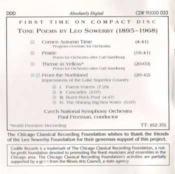 CD Czech National Symphony Orchestra: Prairie (Tone Poems By Leo Sowerby)