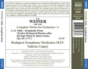 CD Csányi Valéria: Toldi – Symphonic Poem