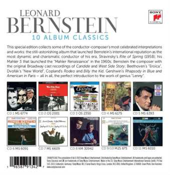 11CD/Dobozkészlet Leonard Bernstein: 10 Album Classics
