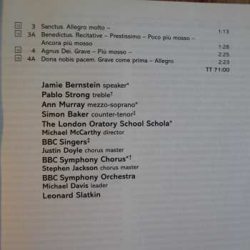 CD Leonard Bernstein: Kaddish • Chichester Psalms • Missa Brevis